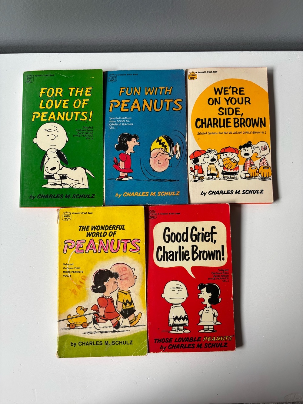 Vintage 1960s Peanuts Books Set of 5